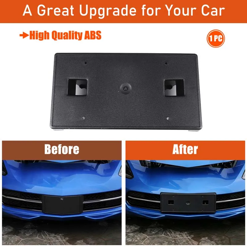 ABS Front License Plate Bracket For Chevrolet Corvette C7 2014 2015 2016 2017 2018 2019 Car Exterior Accessories For US Spec