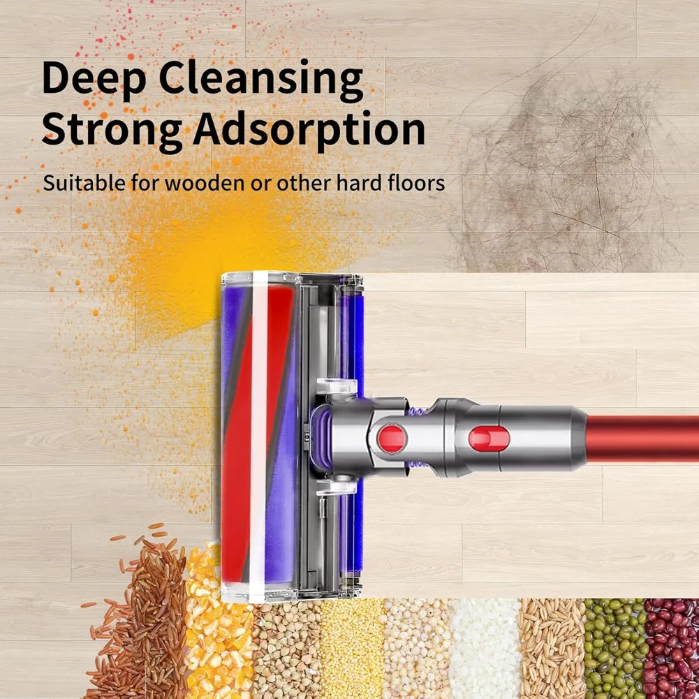 

Насадка-щетка A63Z Upgrade Soft Roller для беспроводных пылесосов Dyson V7 V8 V10 V11 V15, замена насадки для чистки твердых полов