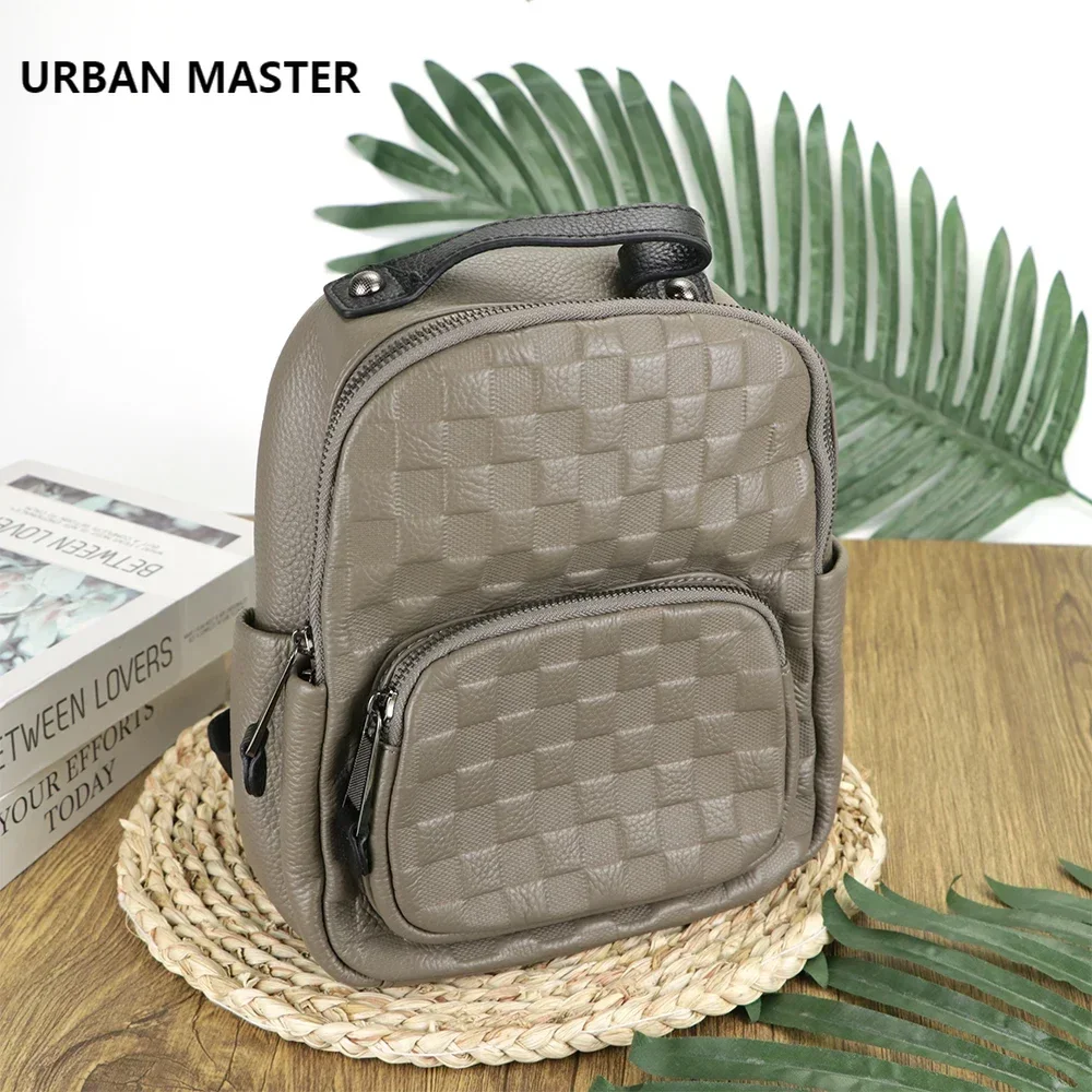 

URBAN MASTER Genuine Leather Backpacks for Women Large Capacity Back Pack Fashion Casual Handbags 2128