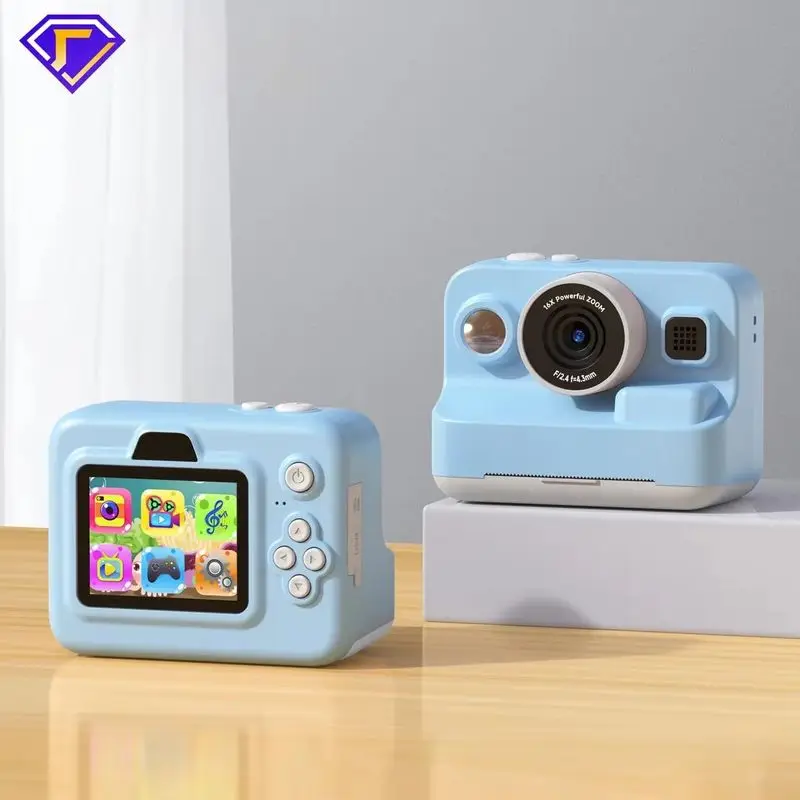 Children's Digital Toy Camera Instant Printable Photos Educational Gift with 3 Rolls of ' Toilet Paper'