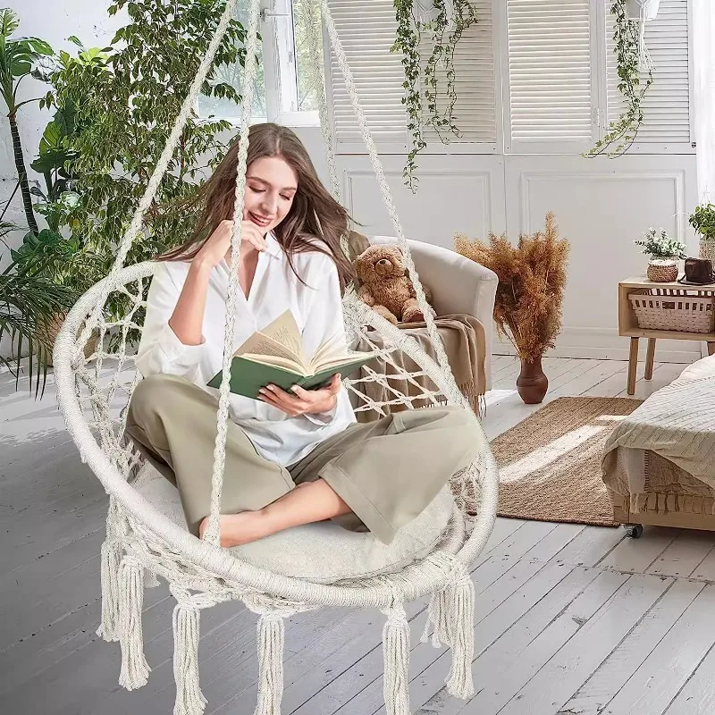 

Full Outdoor Gardens Balancin Bubble Chair Hanging Wooden Swing Furniture Patio Chairs Armchair Living Room Rotary Hanger Tree