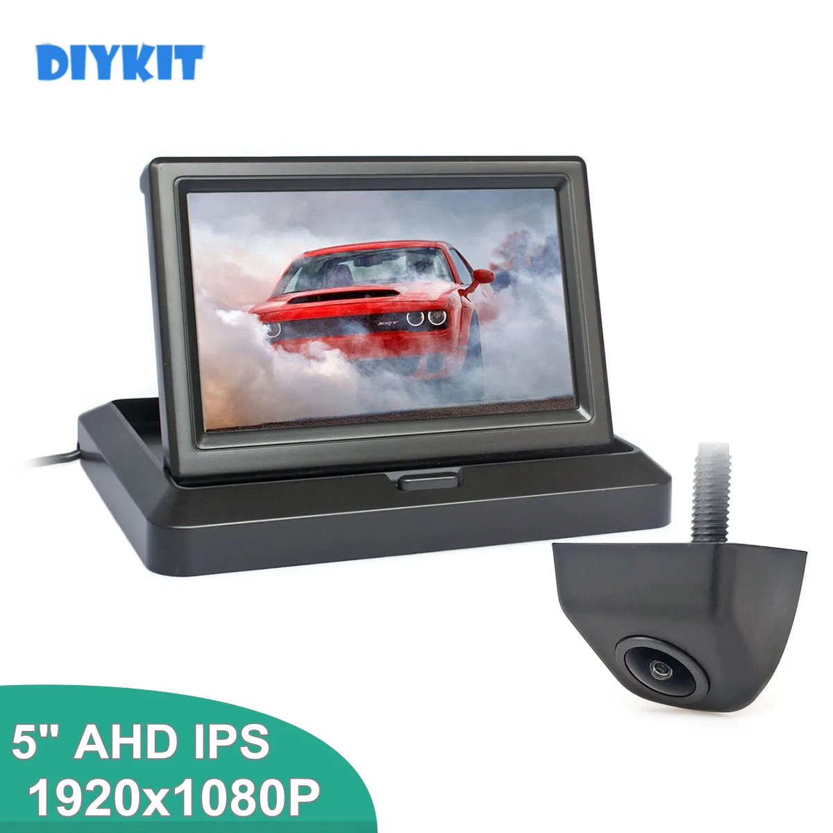 

5-дюймовый IPS AHD автомобильный монитор DIYKIT 1920*1080 HD 170 градусов звездный свет ночное видение Автомобильная камера заднего вида для автомобиля SUV MPV RV