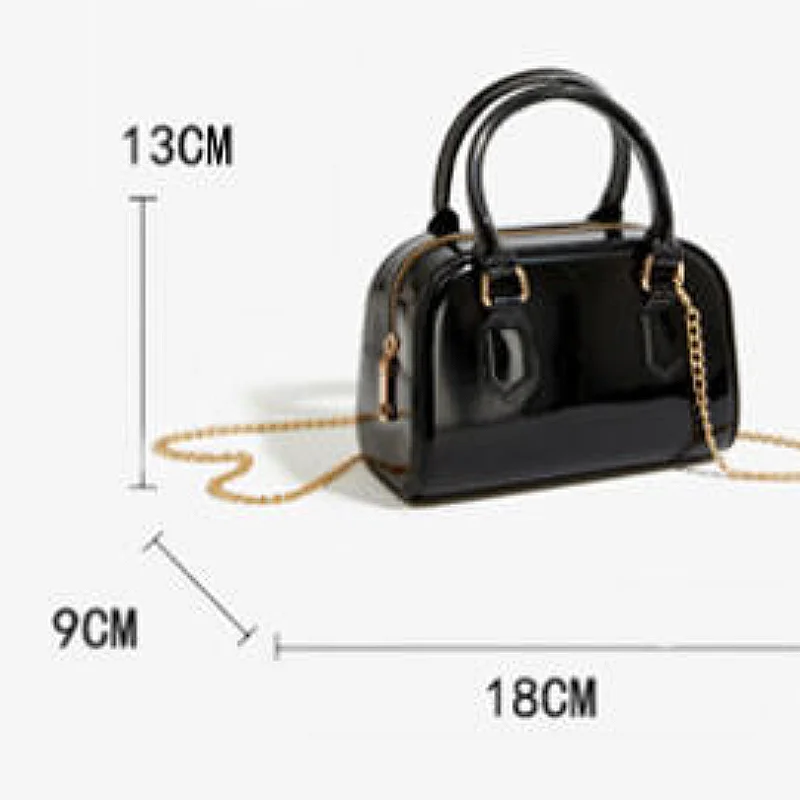 Fashion Jelly Bags Women New Shoulder Bags Solid Color Niche Chain Bags Small Square Bag Versatile Crossbody Bags Handheld Bags