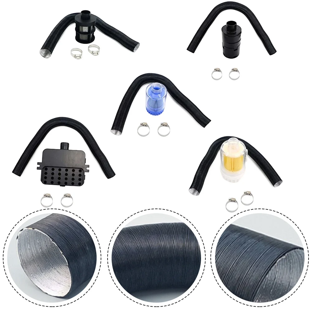 

25 мм воздушный дизельный нагреватель, впускной фильтр, впускной канал, труба, 2 шт., зажимы, электрооборудование, установка кондиционера