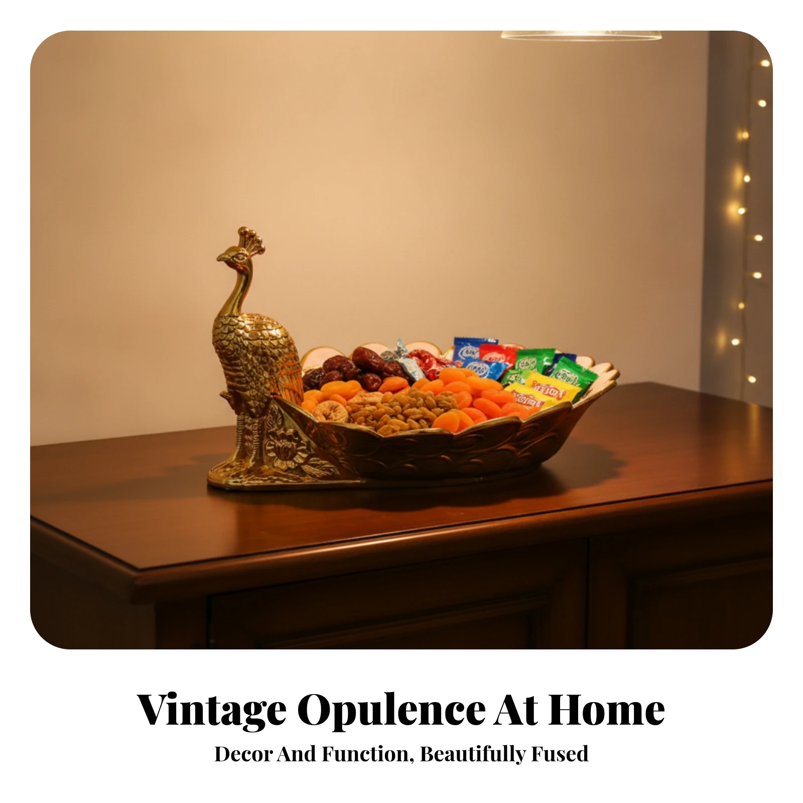 Feather-Like Decorative Fruit Tray Peacock Fruit Tray Peacock Serving Dish