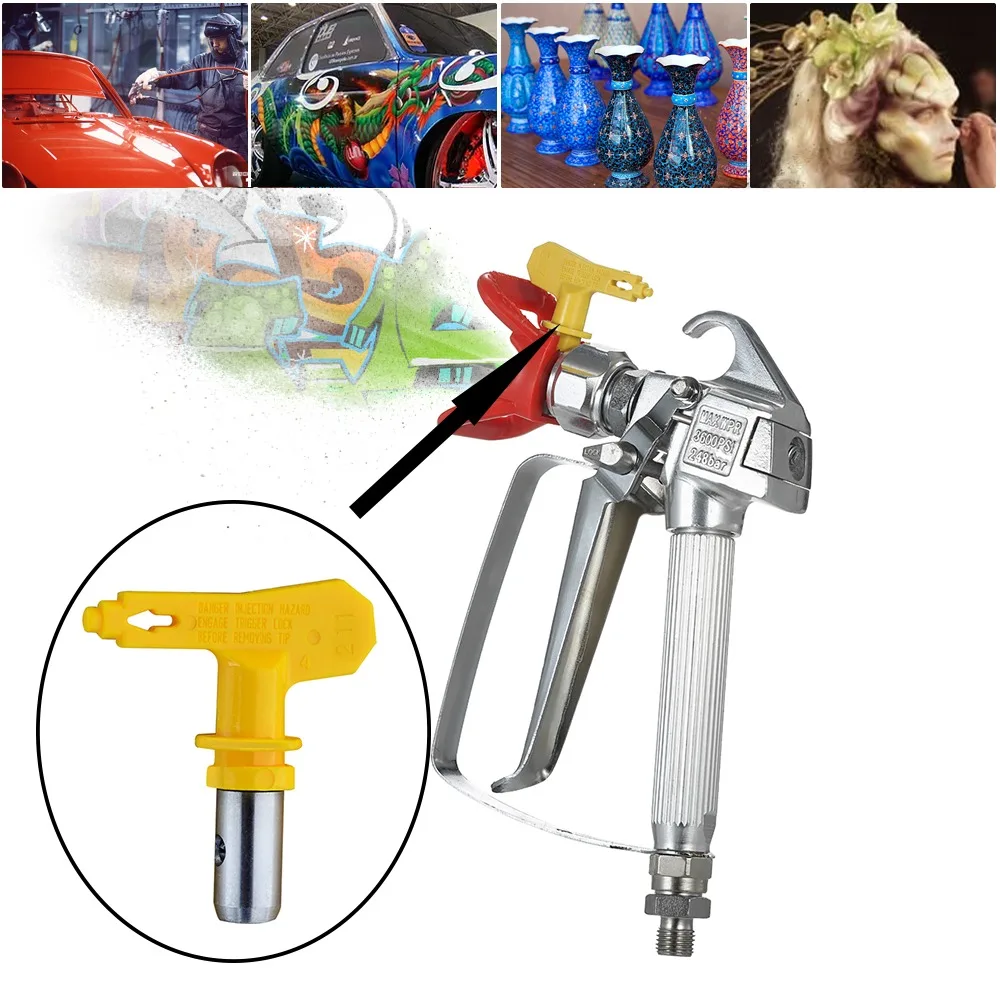 4pcs Electric Powered Airless Spray Gun Tip Professional Grade Nozzle Set Paint Sprayer Nozzle High Pressure