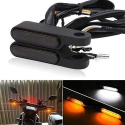 Luz LED de intermitente para motocicleta, 2 uds., para Harley Sportster Dyna Honda Shadow Kawasaki Vulcan Yamaha v-star Road Star