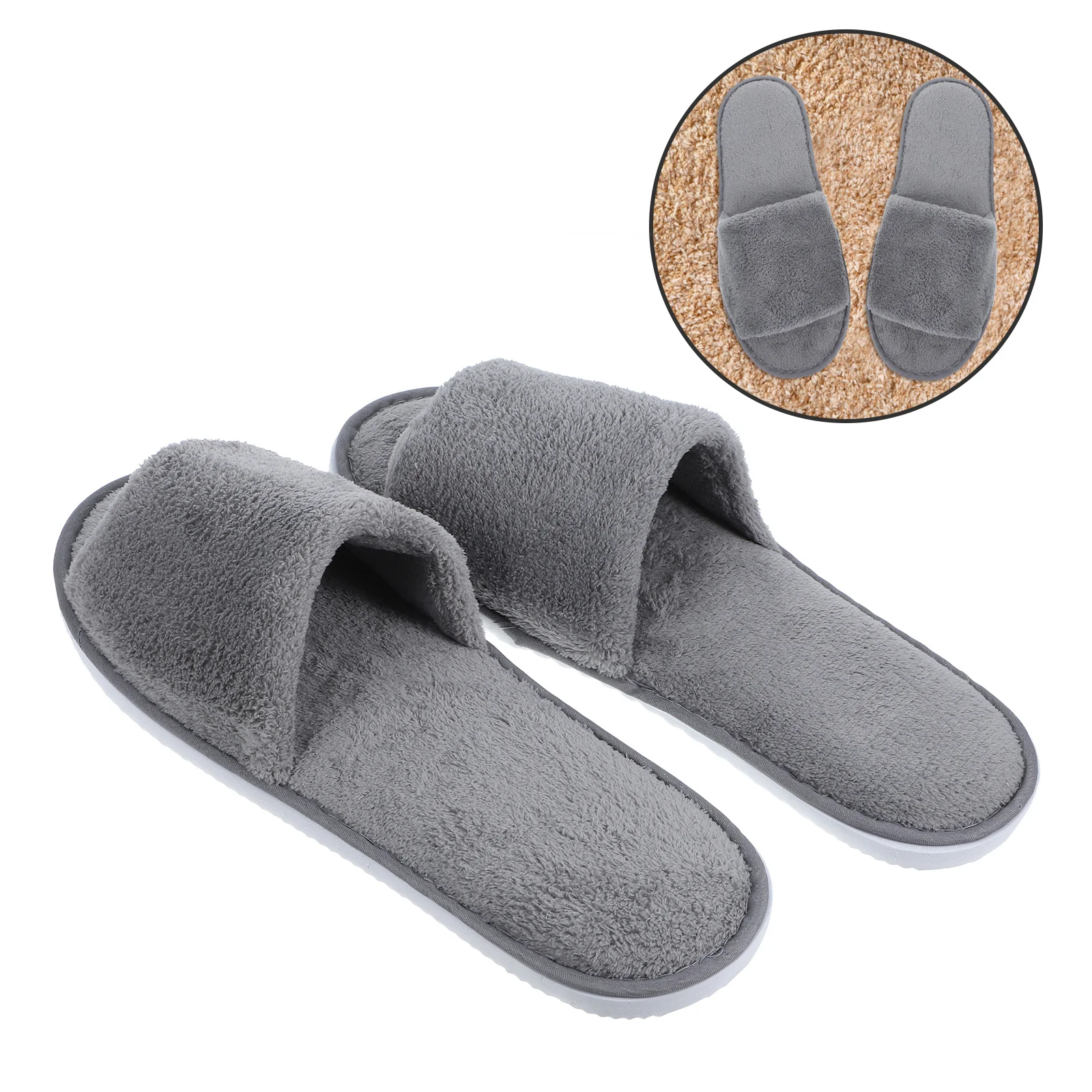 

Non-Slip Slippers Closed Toe Disposable Travel Slippers For Home Hotel Spa Indoor Use Lightweight Warm Shoes For