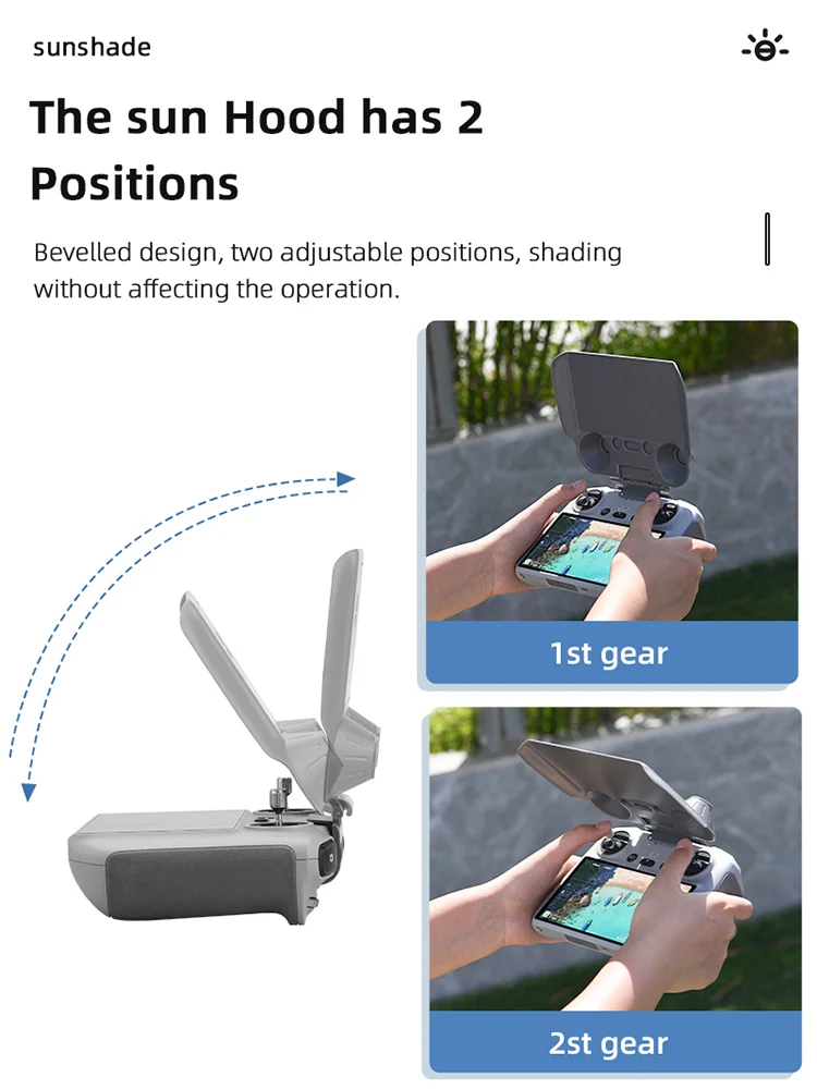 BRDRC Sonnenschutz-Schutzhülle für DJI Mini 3 Pro/Mavic 3, Displayschutzfolie, kratzfeste Sonnenblende für DJI RC-Zubehör. – Detail 5