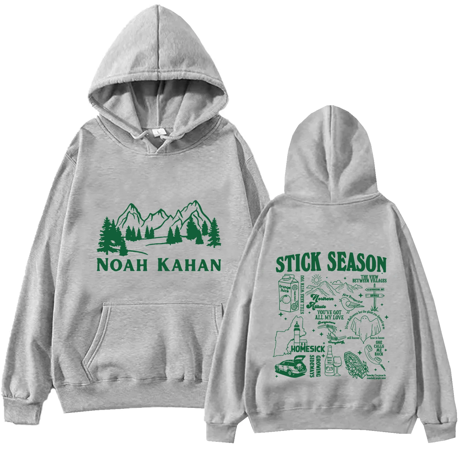 Noah Kahan Stick Season 2024 Hoodie atasan lengan panjang biasa Sweatshirt musik hadiah penggemar musim semi musim panas kasual cetak