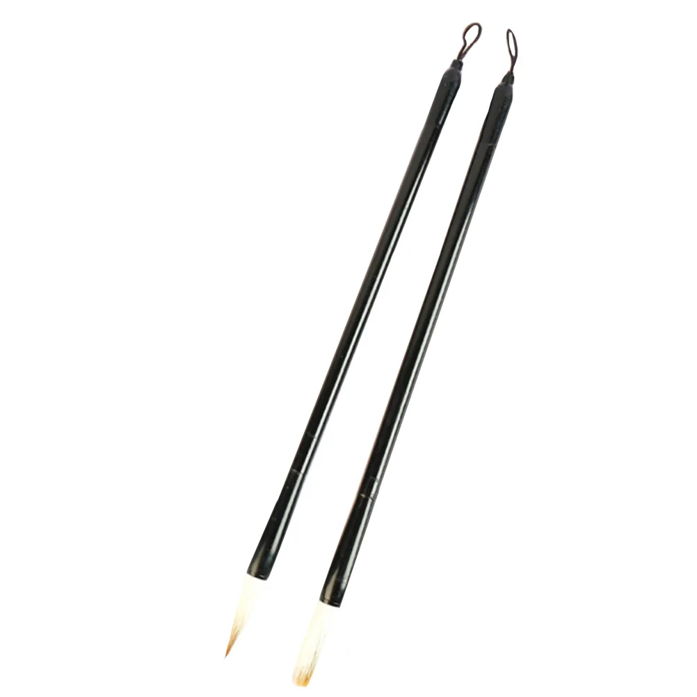 

2 Pcs Writing Brush Sumi Mix Chinese Calligraphy Metal Paint Sprayer Mixed Hair
