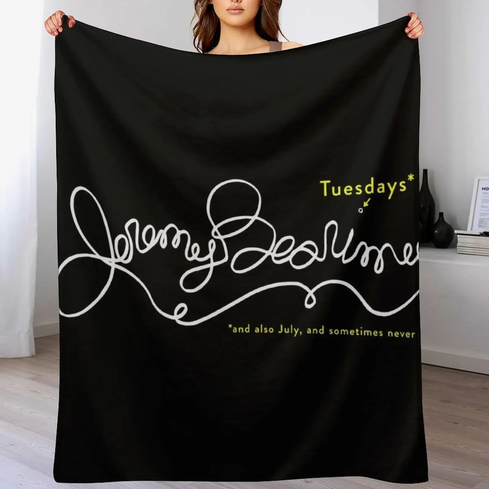 

Jeremy Bearimy in white (with notation) Throw Blanket Ultra Plush Cozy Blanket for Napping Sleeping