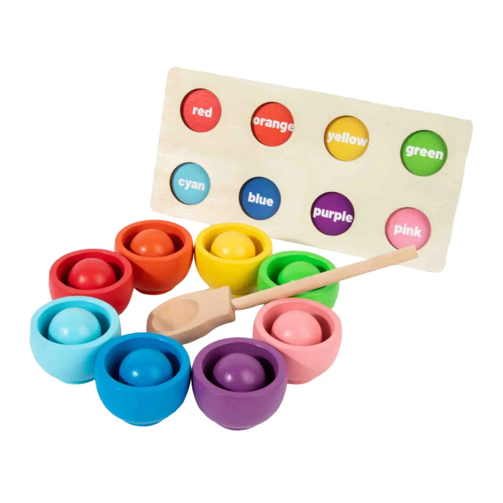 Boules arc-en-ciel dans des tasses, jouet sensoriel Montessori, cadeau Parent-enfant, activités interactives, Classification des couleurs pour enfants