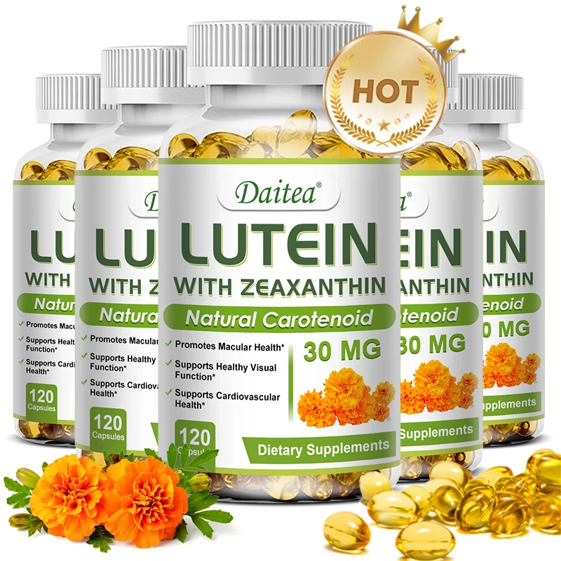 

Lutein & Zeaxanthin - Eye Supplements, Anti-oxidation, Maintain Eye Health, Vision Health, Improve Eye Puffiness, 120 Capsules