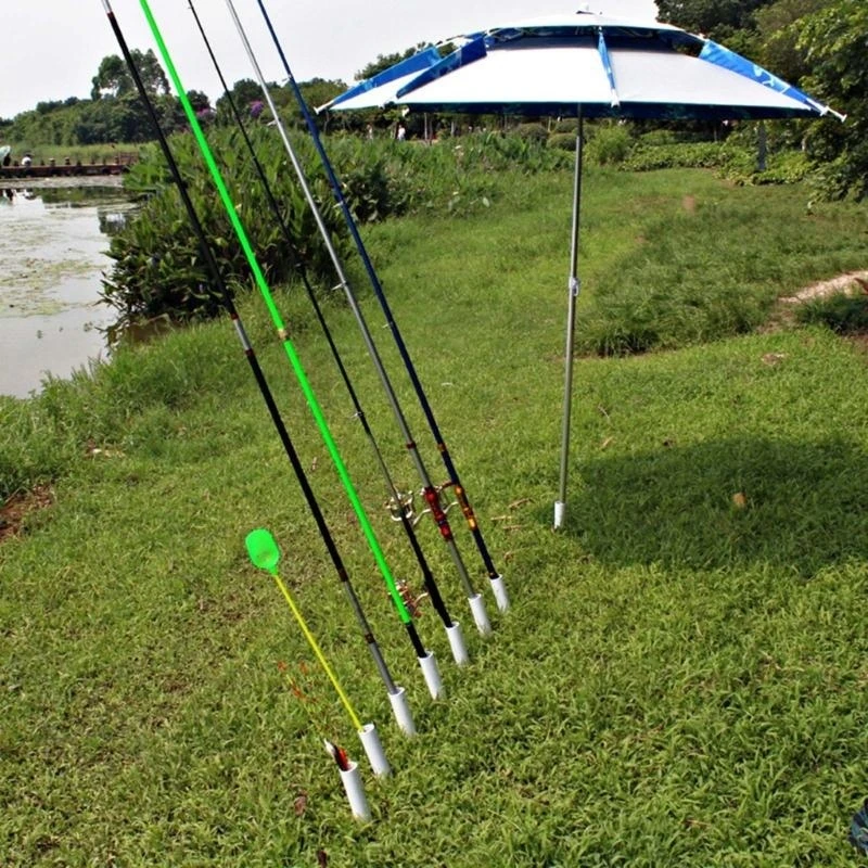 Foldable Bracket Fish Rod Rack Stand Adjustable Fix Insert Ground Rod Rack Stand