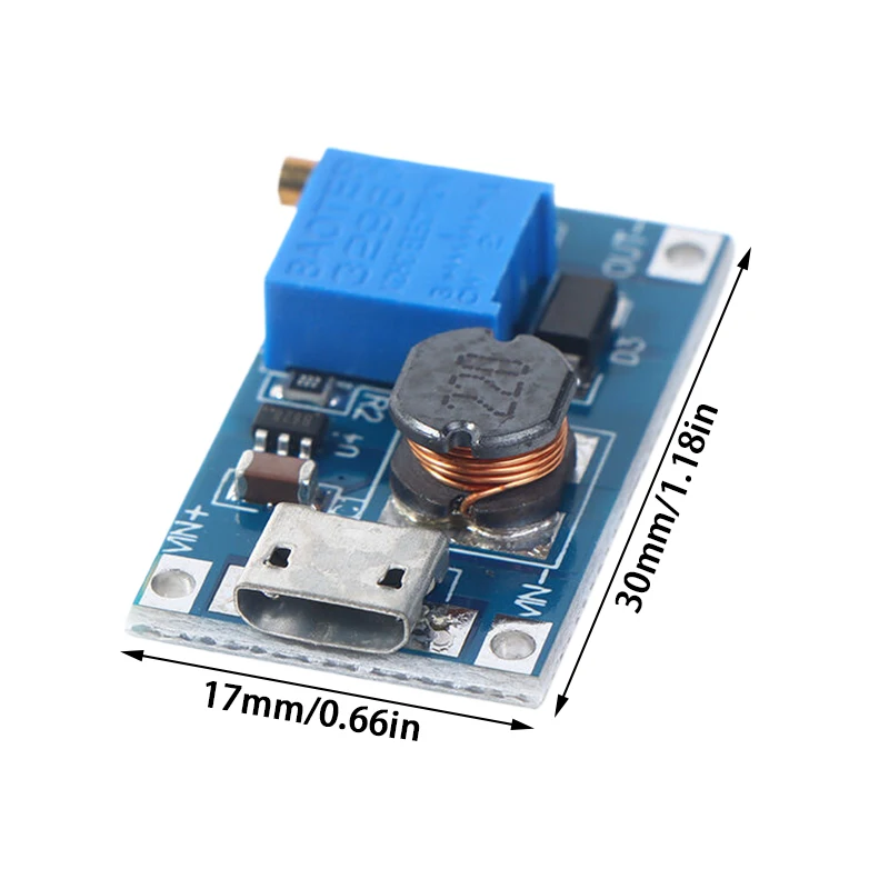 1pc MT3608 regulowany moduł stopniowania Regulator napięcia Micro rodzaj USB-c wtyczka 2V-24V do 5V-28V 2A doładowania płyta Step Up moduł