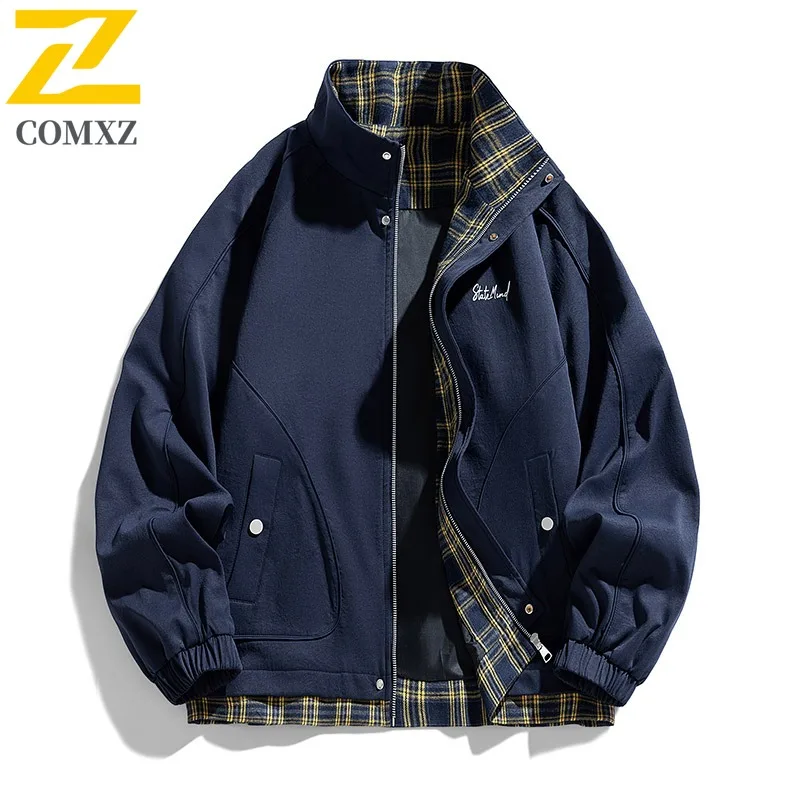 

COMXZ Men Autumn Jackets Windproof Waterproof Walking Camping Versatile Traveling Outerwear Fishing Comfortable Classic Coat