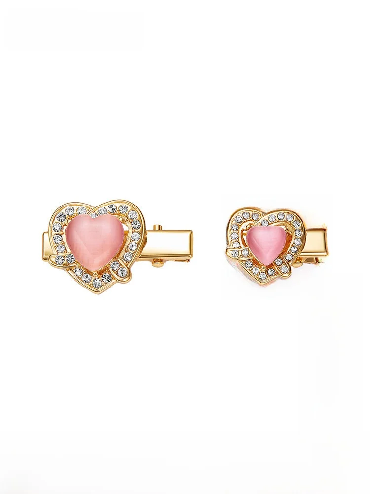 

NanaJacqueline 's Eye Stone Heart aped Diamond Twist Hair Clip Women's Ele High-End Feeling Gift Side Hair Accory