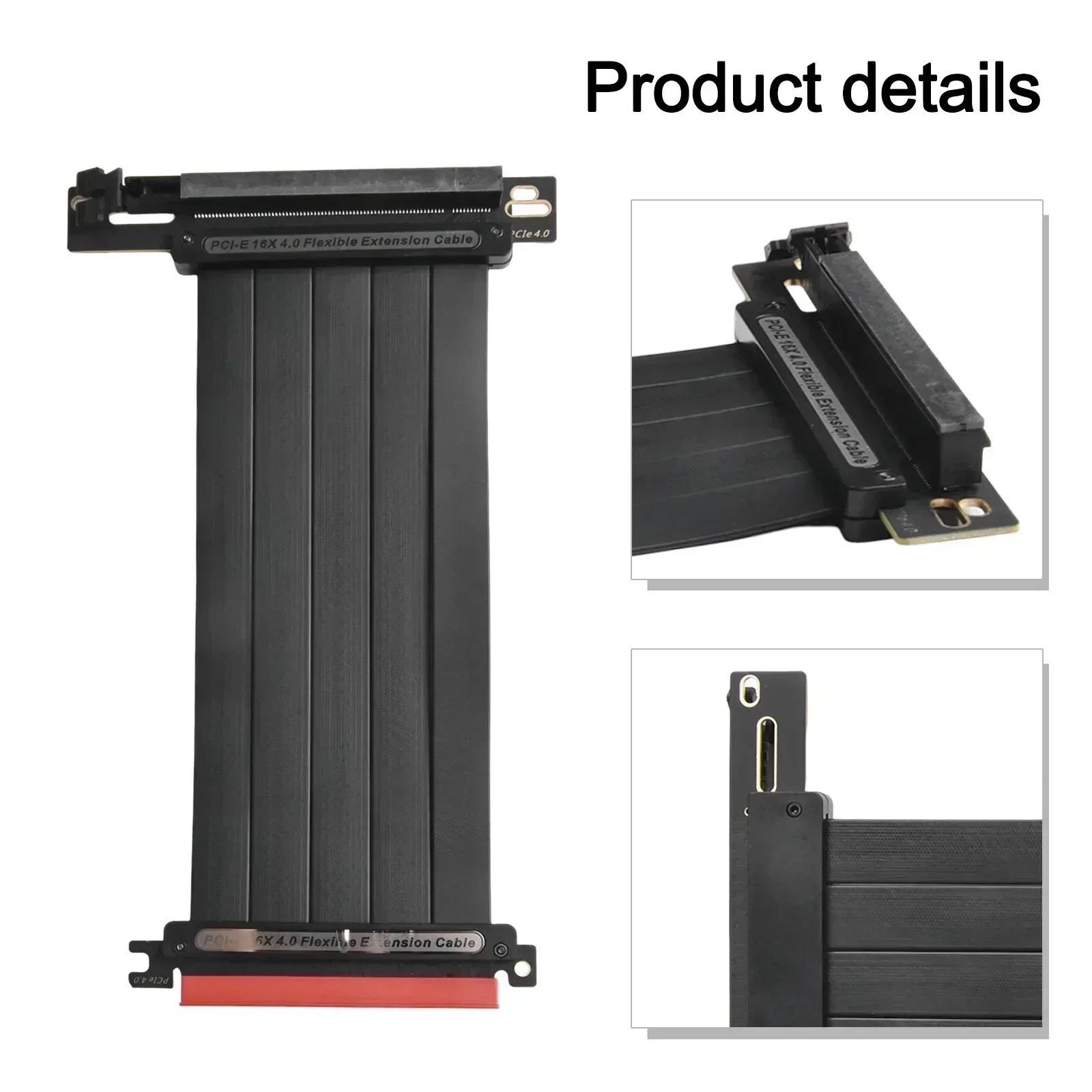 TEUCER PCI-E 4.0 X16 câble Riser carte vidéo E M I blindé haute vitesse Flexible Extender PCI Express Gen 4 GPU rallonge