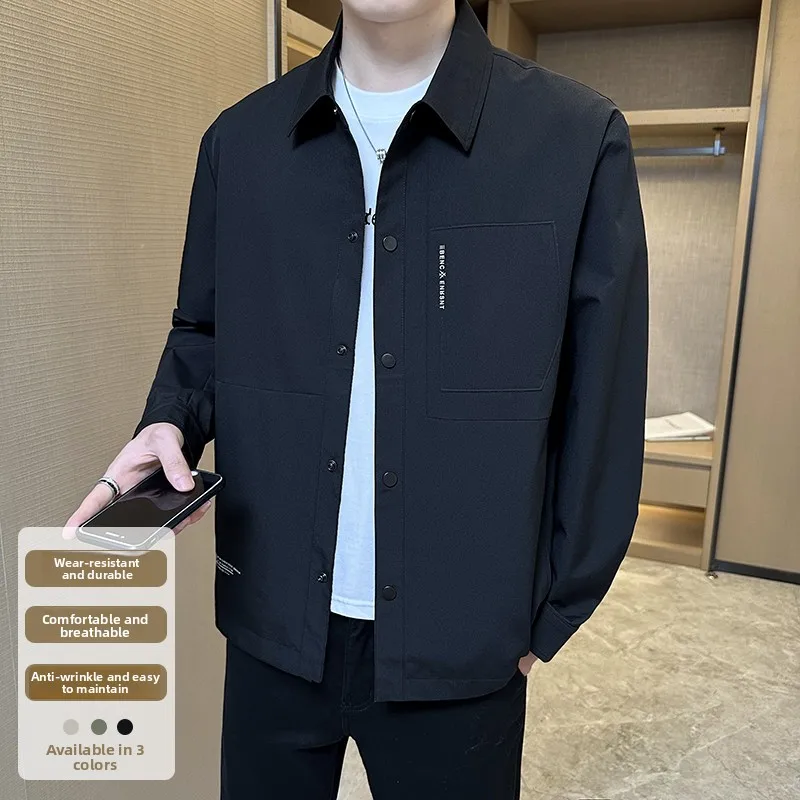 

Casual Versatile Men's Jaet Collared Outerwear Polyester Fiber Stand Fit Sport Scene Spring Autumn New Sle Cool Haome