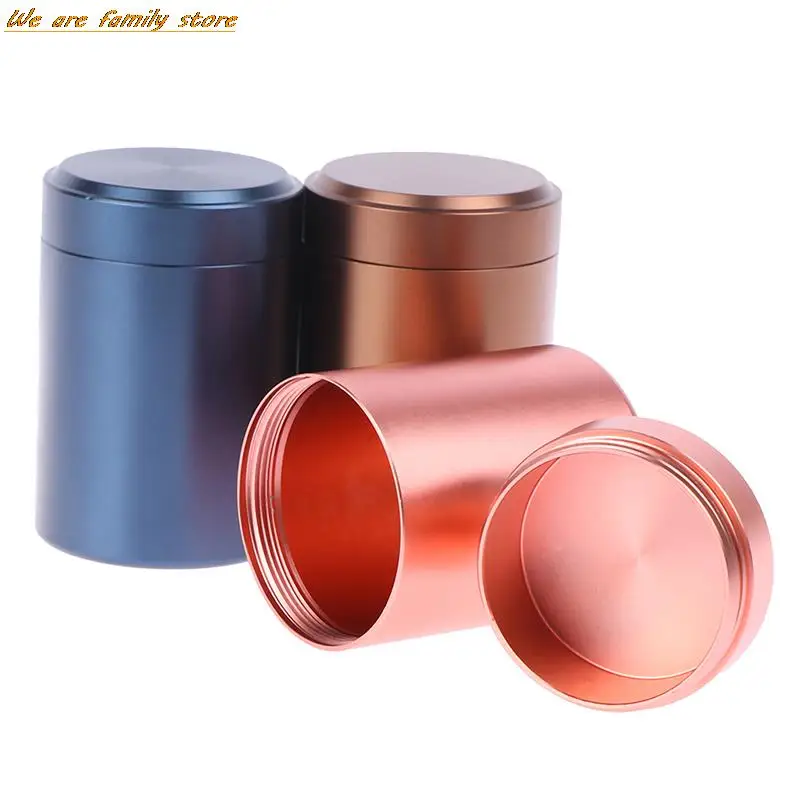 1 PC 65*45mm Metal Aluminum Sealed Cans Portable Travel Tea Airtight Smell Proof Container Stash Jar