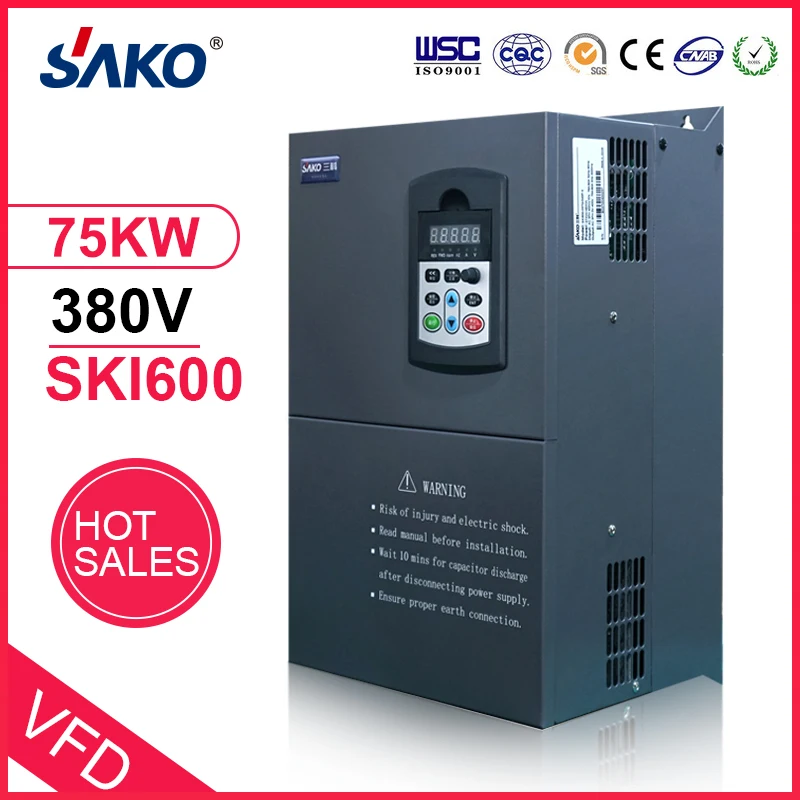 

Частотный преобразователь Sako SKI600 380VAC 75KW 100HP VFD