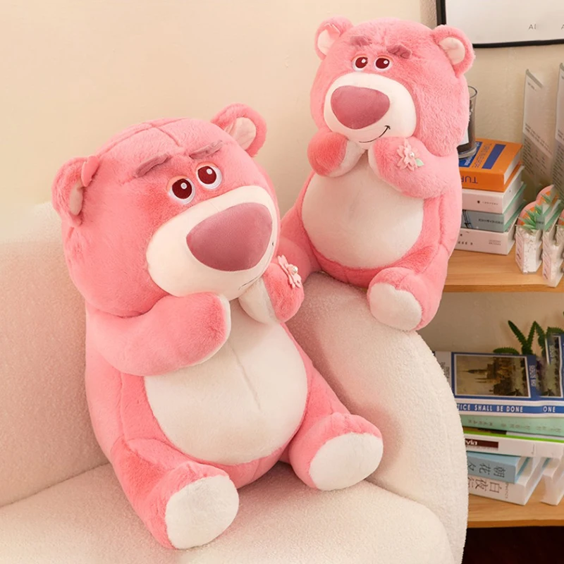 30/70cm Disney Pink Sakura Bear Lotso Doll Cartoon Kawaii Plush Toy Cute Anime Soft Stuffed Plushie Birthday Gift for Children