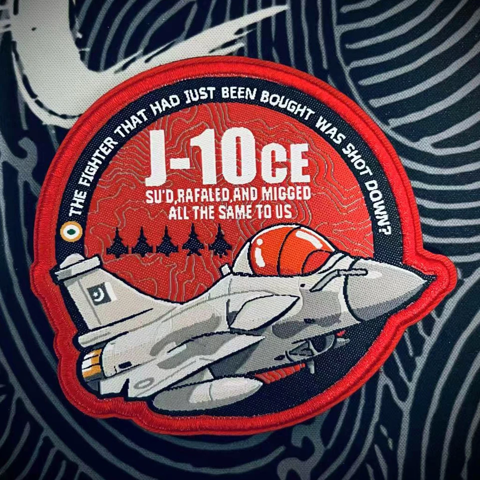 J10CE Parche bordado táctico de combate aéreo para ropa y mochila - imagen 3