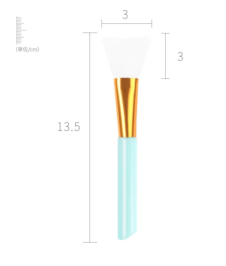 Pennello per maschera facciale testa morbida Silicone salone di bellezza pennello per pellicola di fango striscio viso maschera facciale striscio fai da te pennello in Silicone bellezza