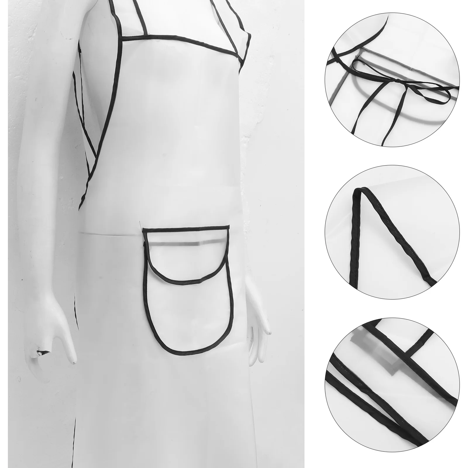 

Fashionable Barber Apron For Men Oil-Proof Hair Stylist Apron With Large Pocket Splashproof Easy Clean Hairdressing