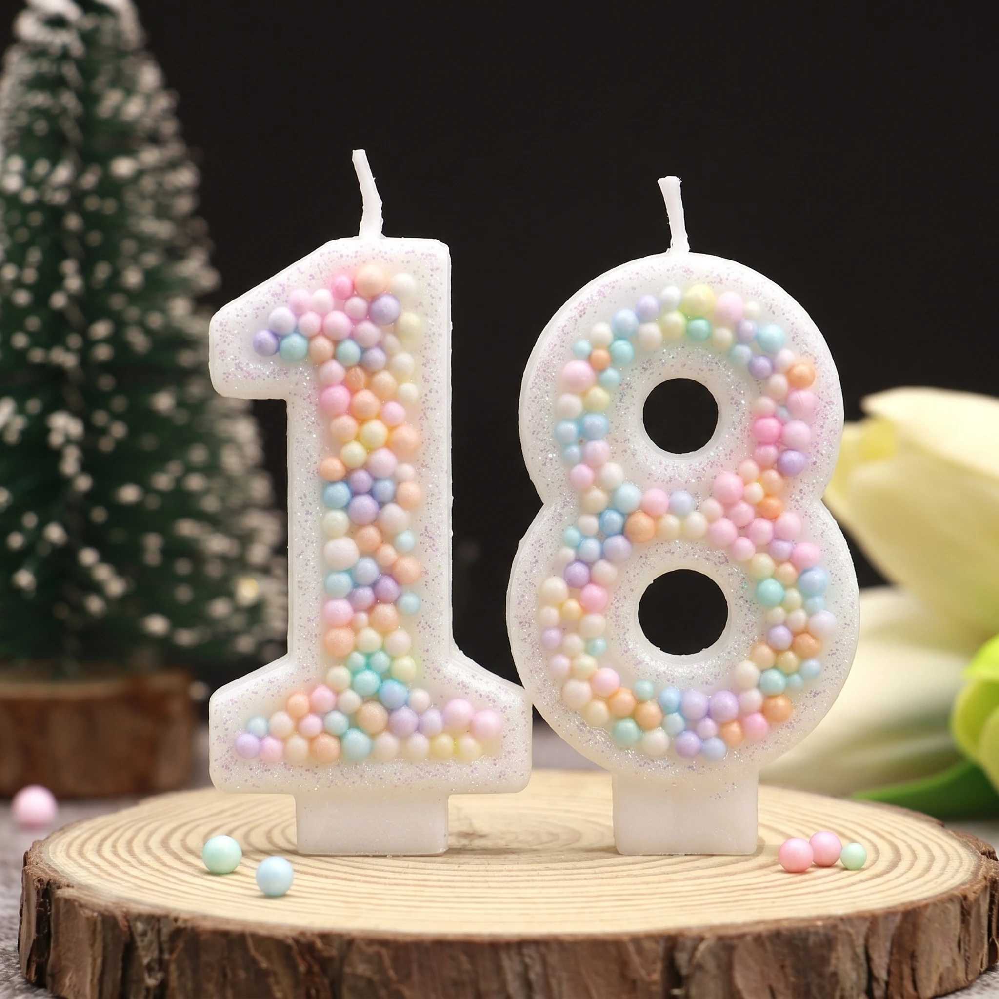 เทียนวันเกิดรูปทรงลูกบอลสีรุ้ง - Unity Candle Set บทวิจารณ์และราคา
