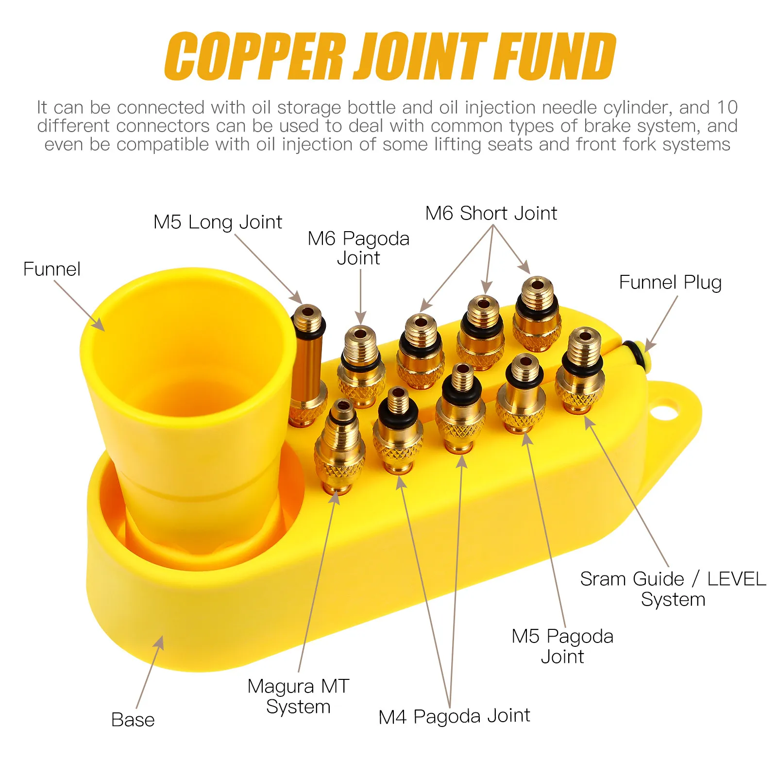 

Bicycle Brake Bleed Kit Professional Tool Set for Hydraulic Disc Brakes Oil Refill with Multi Oiler and Adapters Fast