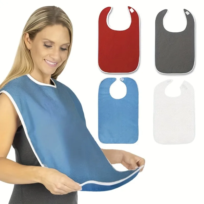 

1 Piece Adult Bib - Adjustable & Machine Washable - Grade B apron with Velcro closure, durable, suitable for care, unisex