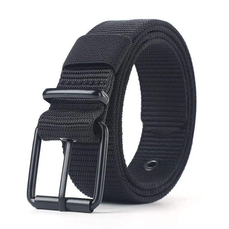 Perforated canvas belt for men and women Jeans cloth pants needle buckle belt for Student youth recreational sports belt for wom