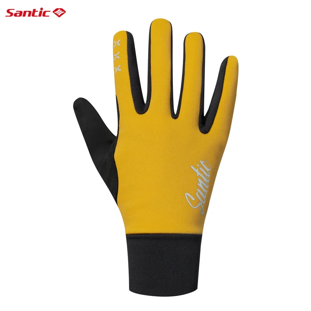 

Santic Bicycle Gloves Windproof Winter Warm Bicycle Sports Outdoor Gloves Touch Screen Anti-slip Cycling Gloves WZ24P206