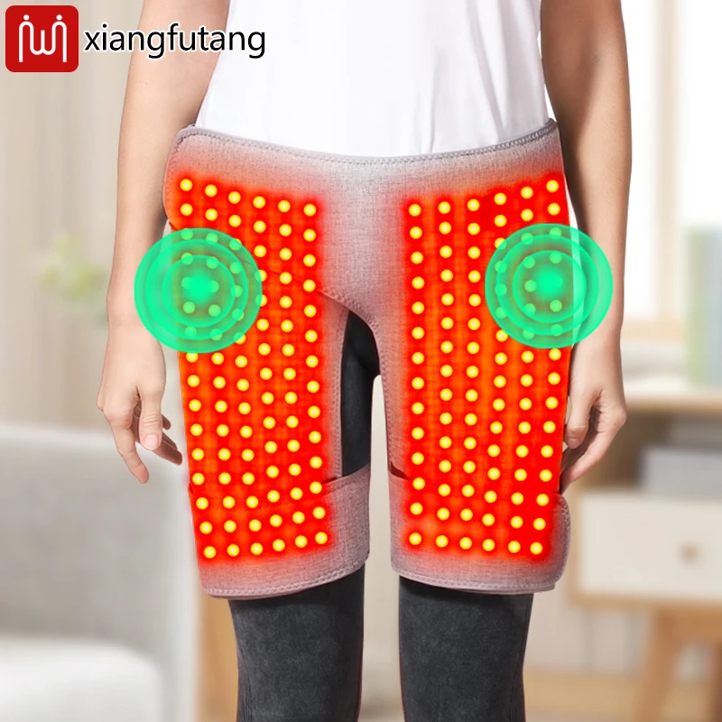 

Массажер для бедер с красным светом - 3-ступенчатое нагревание и вибрация, для восстановления и тепло, снимает жесткость мышц, для восстановления и ежедневного ухода