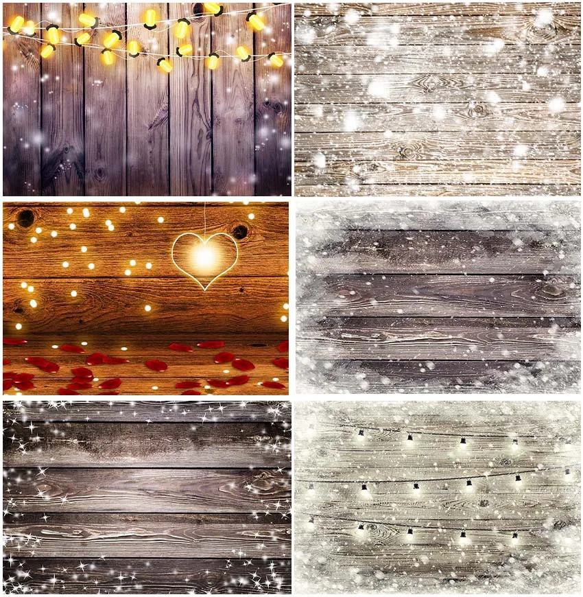 

Wooden Planks Boards Night Light Backdrops Children Portrait Baby Shower Photographic Backgrounds Studio Supplies Photocall