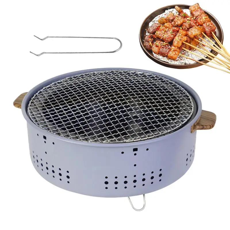 

Portable Barbecue Grill Charcoal Stove Heat-insulating BBQ Stove Split Barbecue Rack Meat Fried Steak Stove Charcoal BBQ Grill