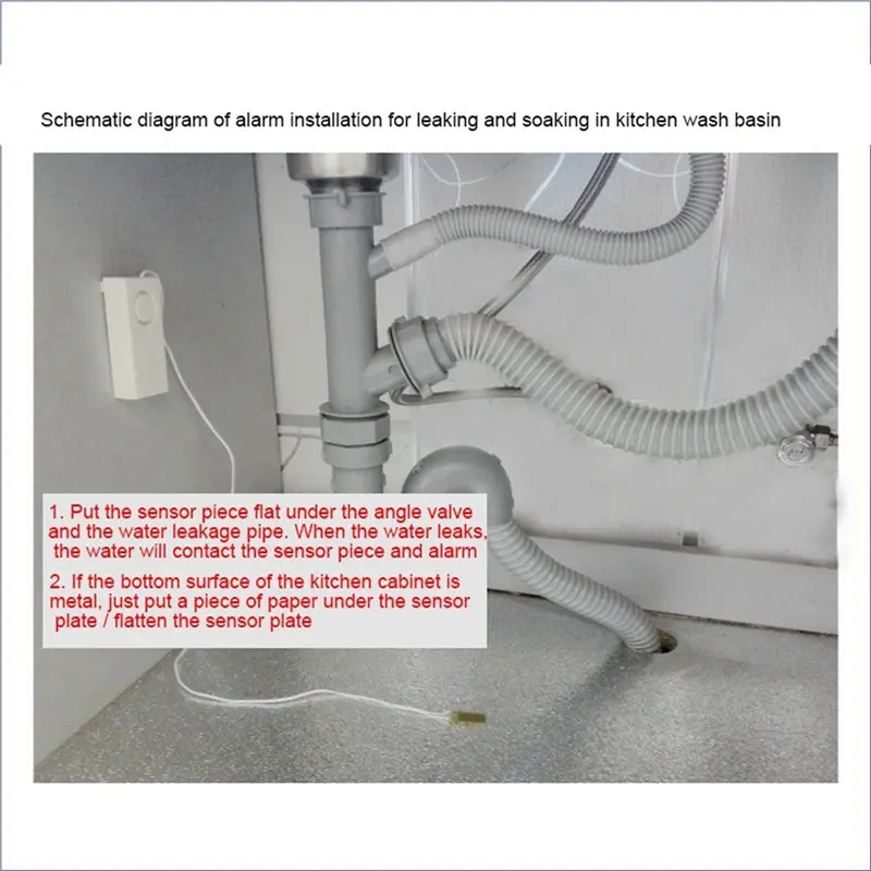 【EXCLUSIVE!】5X Home Alarm Water Leakage Spot Alarm Detector Independent Water Leak Sensor Detection Flood Alert Overflow Securit