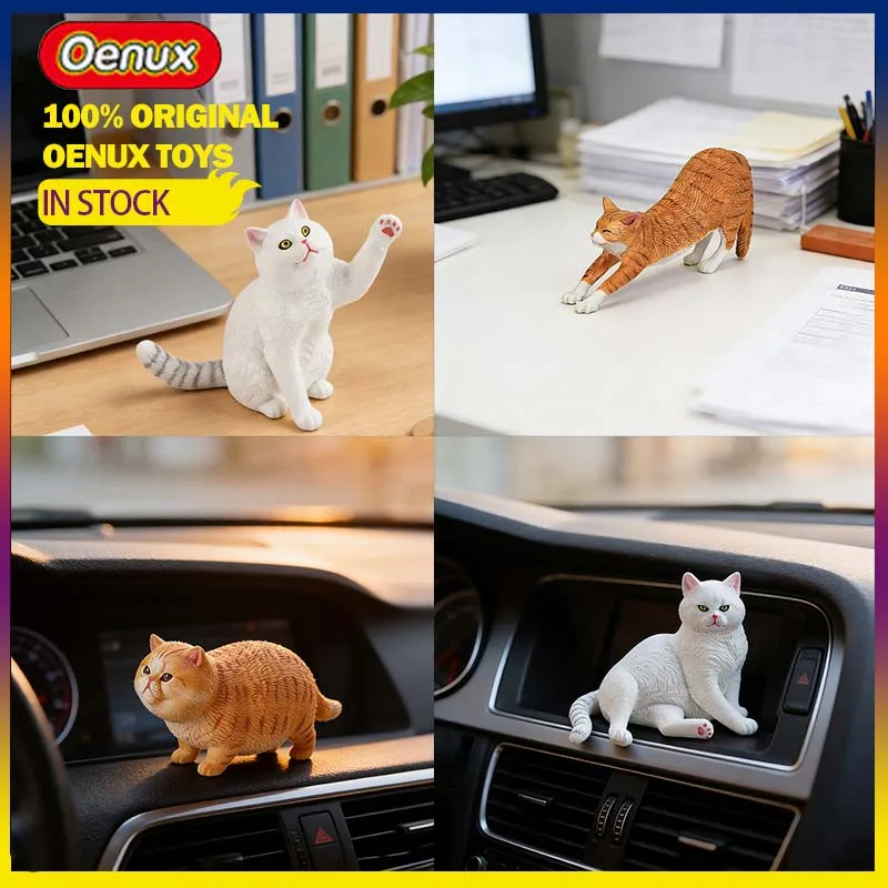 Realistisches Katzenmodell, Dickes Kätzchen-Figürchen, Simuliertes Kätzchen aus PVC, Sammlerstück, Auto- und Schreibtisch-Dekoration, Figuren, Kinderspielzeug, Geschenk für Jungen