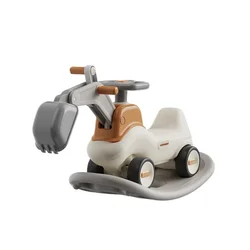 Children's Rocking Horse Excavator Toy Car Boy Baby Works Digging Baby Walker Rocking Chair for Children's Entertainment