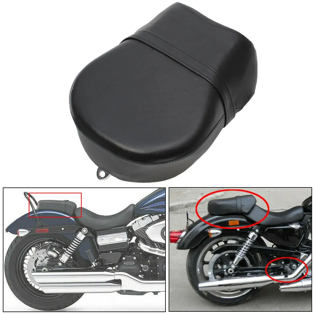 

For Harley-Davidson Sportster XL 883 1200 883XL XL1200 Motorcycle Rear Pillion Passenger Pad Seat Cushion Fit 2007-2015