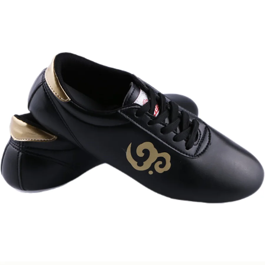 CLYFAN Unisex Children Natrue Leather High Quality Cowhide Tai Chi Shoes Soft Leather Kung Fu Wushu Shoes Martial Arts Sneaker