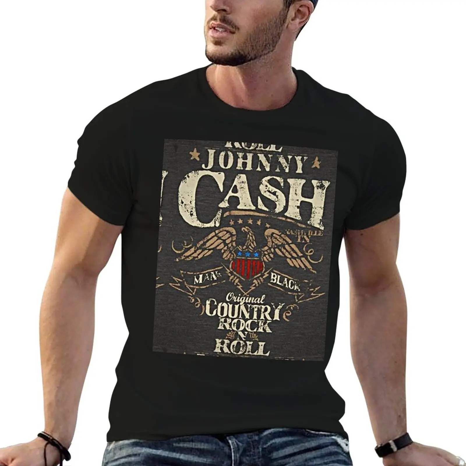 

Johnny Cash Original Country Rock and Roll T-Shirt essential t shirt men t shirt cotton 100% T-Shirt