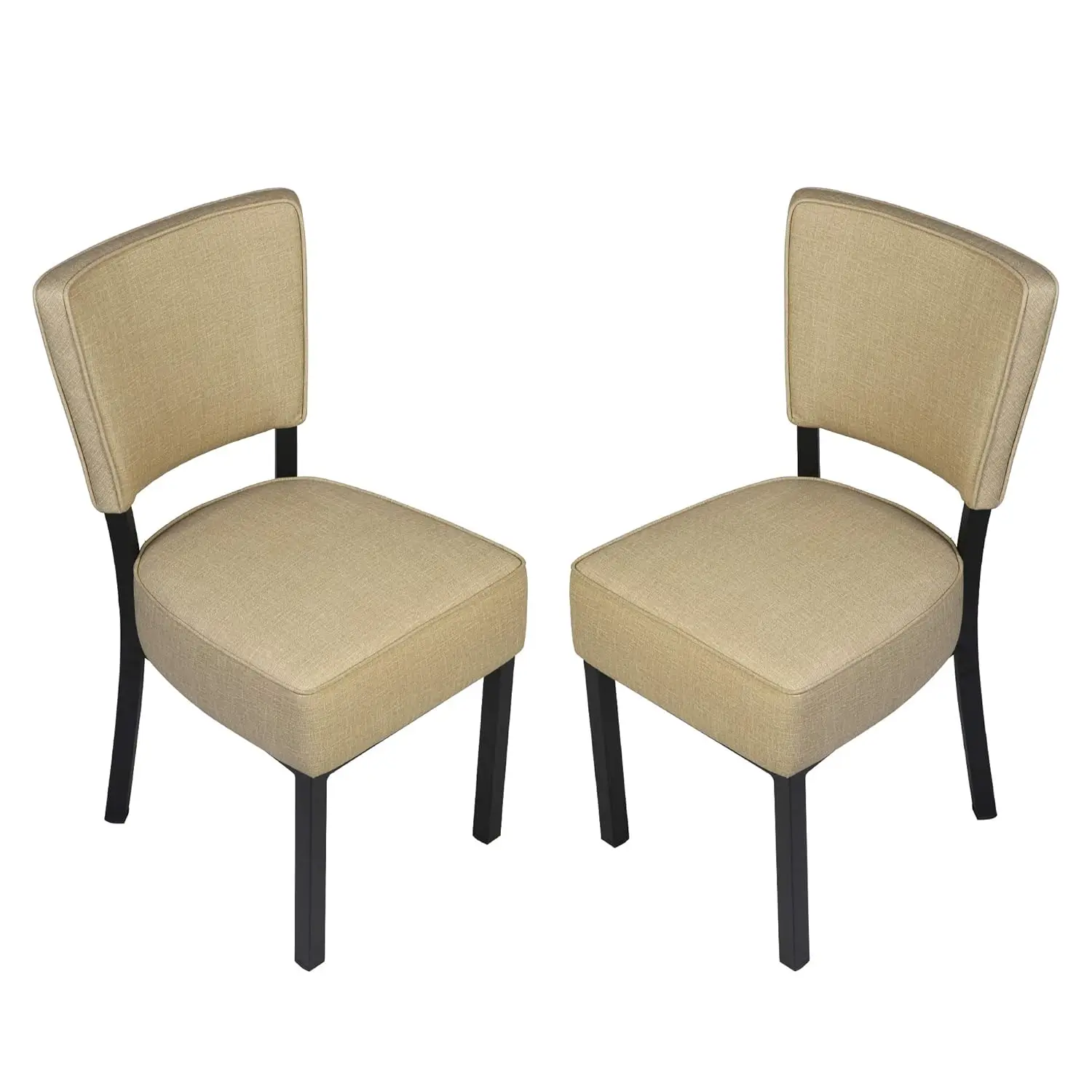 

Classic Dining Chair Set of 2,Modern Style Family Leisure Chair with Stainless Steel Legs,PU Leather Mid Back Side Chair (Style