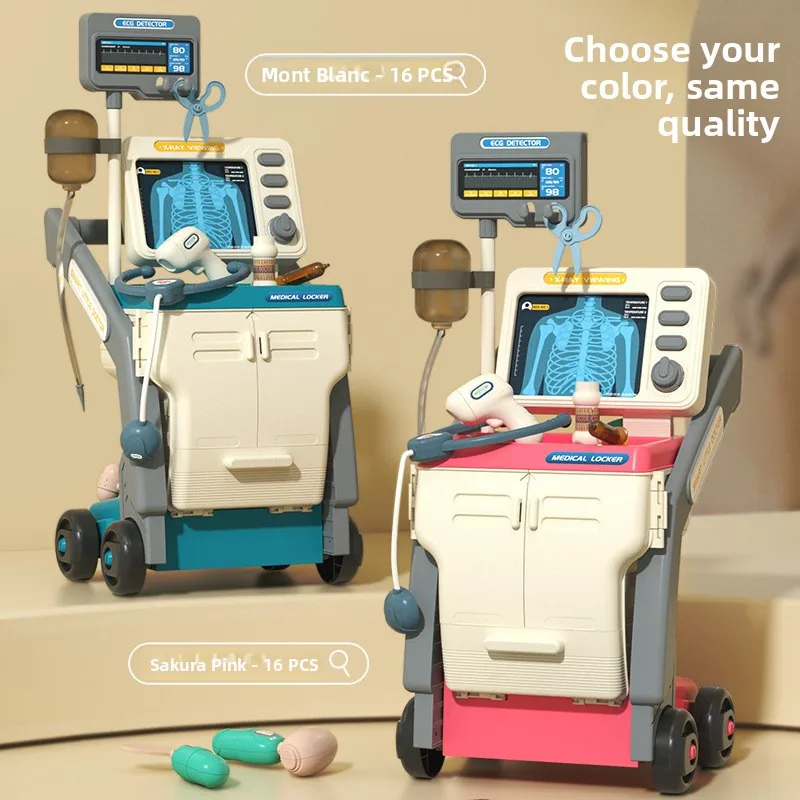 Ensemble de jeu de rôle de médecin pour enfants avec simulateur d'électrophère cardiaque et stéthoscope Eonal, jouets de simulation pour garçons et...