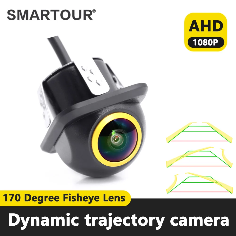 

SMARTOUR Night Vision Dynamic Trajectory AHD 1080P Reversing camera Fisheye 170 wide-angle car camera waterproof and sunscreen