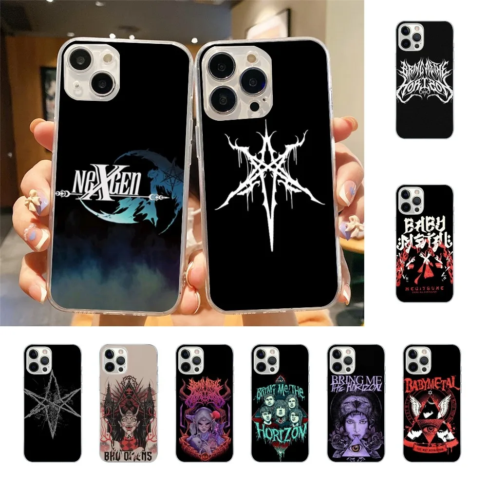 B-Bring Me B-BMTH H-Horizon  Phone Case For Iphone 15 11 13 14 Pro Max 7 8 Plus X Xr Xs Max 16pro 12mini Transparent Cover