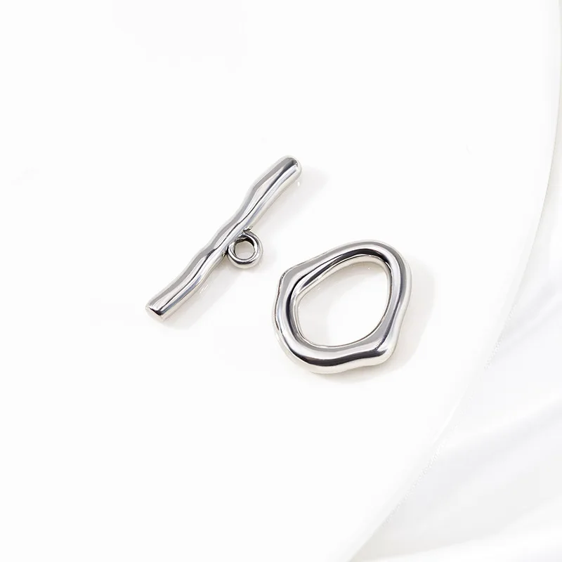 Stainless Steel Irregular OT Clasp Integrated Connecting Rings Accessories Jewelry Making DIY Necklace Bracelet Crafts Materials