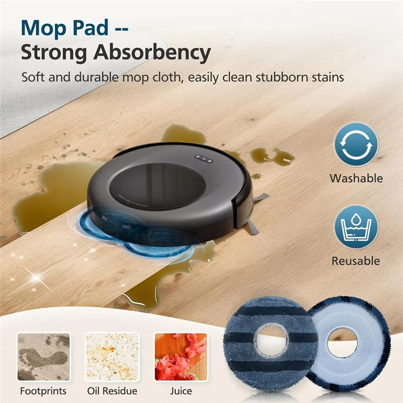 A44F-19PCS Main Brush Side Brush Hepa Filter Dust Bag Mop Cloth For Eufy Omni C20 Robot Vacuum Cleaner Accessories